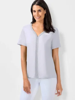 T-Shirts<T-shirt à manches courtes détails argentés