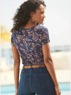 Vivance T-Shirts<T-shirt à manches courtes découpe à l'encolure