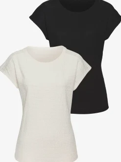 Vivance T-Shirts<T-shirt à manches courtes empiècement crochet fin aux épaules