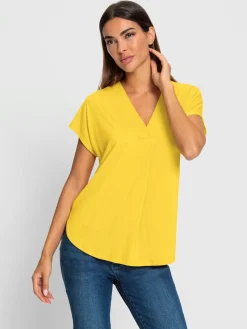 Rick Cardona T-Shirts<T-shirt à manches courtes encolure en v chevauchante