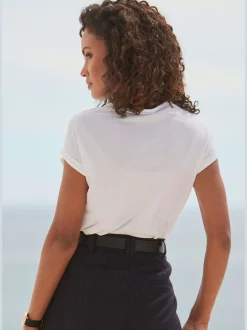 LASCANA T-Shirts<T-shirt à manches courtes encolure ronde