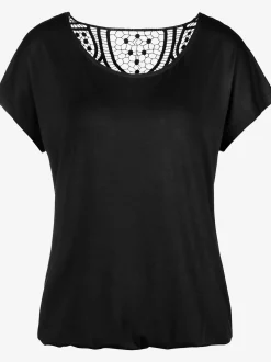 Vivance T-Shirts<T-shirt à manches courtes empiècement en crochet doux au dos