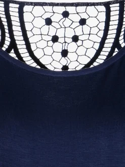 Vivance T-Shirts<T-shirt à manches courtes empiècement en crochet doux au dos