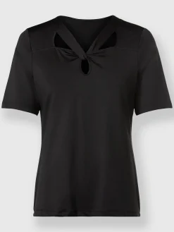 Ashley Brooke T-Shirts<T-shirt à manches courtes encolure raffinée