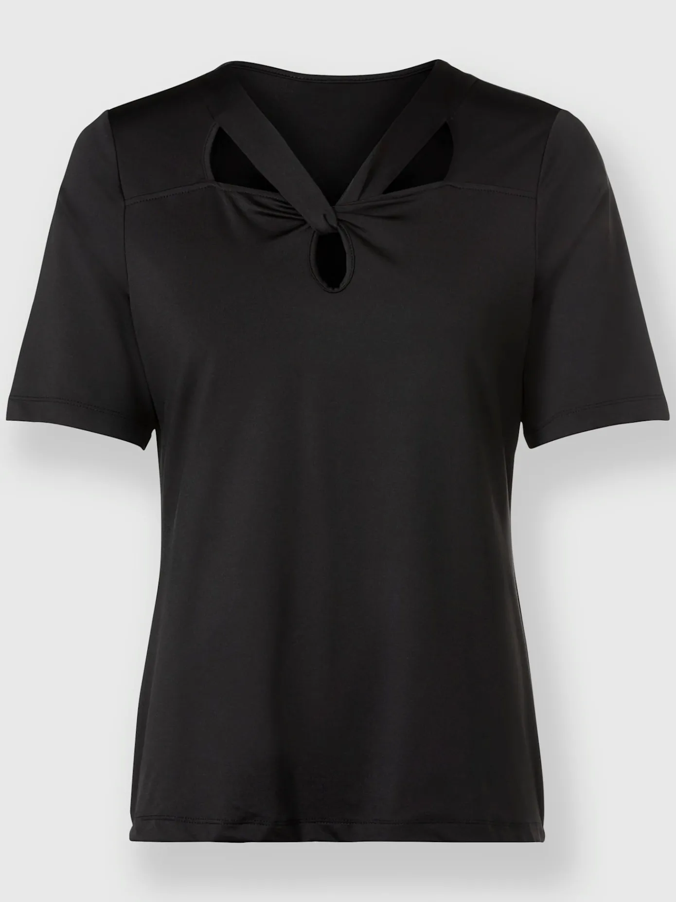 Ashley Brooke T-Shirts<T-shirt à manches courtes encolure raffinée