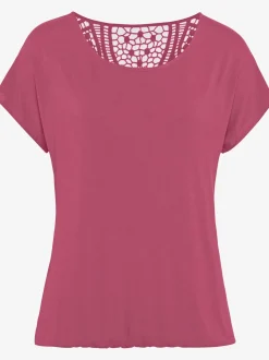 Vivance T-Shirts<T-shirt à manches courtes empiècement en crochet doux au dos