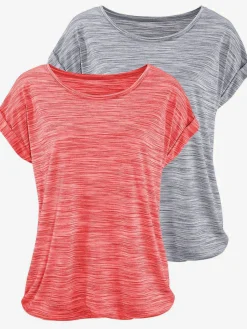 Beachtime T-Shirts<T-shirt à manches courtes effet structuré bicolore