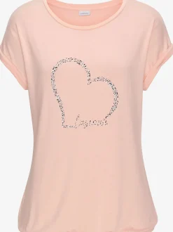 LASCANA T-Shirts<T-shirt à manches courtes imprimé cœur