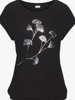 LASCANA T-Shirts<T-shirt à manches courtes imprimé feuille de qualité avec design floral
