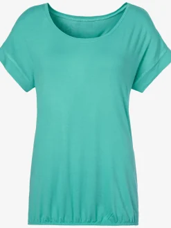 Vivance T-Shirts<T-shirt à manches courtes large bordure à la finition des manches