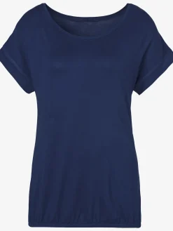 Vivance T-Shirts<T-shirt à manches courtes large bordure à la finition des manches