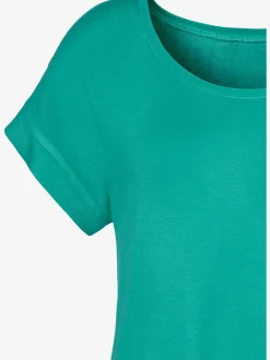 Vivance T-Shirts<T-shirt à manches courtes large bordure à la finition des manches