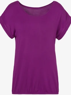 Vivance T-Shirts<T-shirt à manches courtes large bordure à la finition des manches