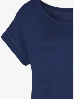 Vivance T-Shirts<T-shirt à manches courtes large bordure à la finition des manches