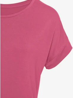 Vivance T-Shirts<T-shirt à manches courtes large bordure à la finition des manches