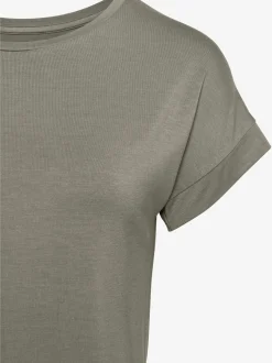 Vivance T-Shirts<T-shirt à manches courtes large bordure à la finition des manches