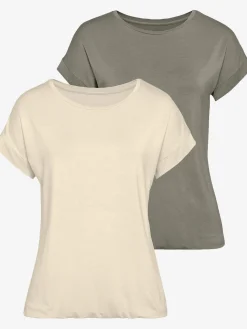 Vivance T-Shirts<T-shirt à manches courtes large bordure à la finition des manches