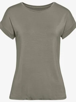 Vivance T-Shirts<T-shirt à manches courtes large bordure à la finition des manches