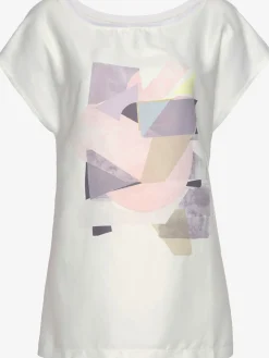 LASCANA T-Shirts<T-shirt à manches courtes mélange de matières tendance