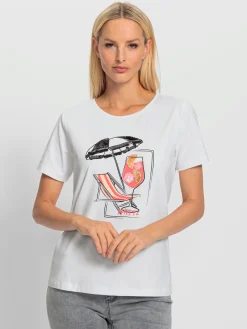 Rick Cardona T-Shirts<T-shirt à manches courtes motif imprimé devant