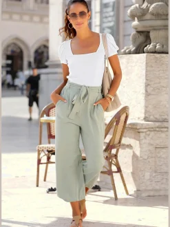 LASCANA T-Shirts<T-shirt à manches courtes manches bouffantes courtes