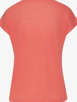 Vivance T-Shirts<T-shirt à manches courtes matière gaufrée légèrement transparente