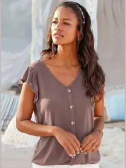 LASCANA T-Shirts<T-shirt à manches courtes manches courtes chauve-souris