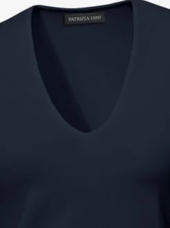 Ashley Brooke T-Shirts<T-shirt à manches courtes manches mi-longues et encolure en v féminine