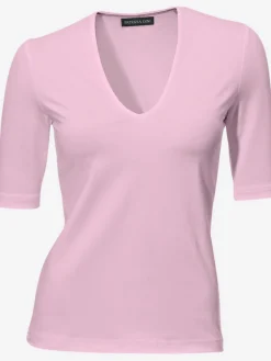 Ashley Brooke T-Shirts<T-shirt à manches courtes manches mi-longues et encolure en v féminine