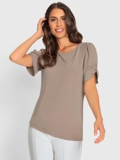 Ashley Brooke T-Shirts<T-shirt à manches courtes nœuds aux manches