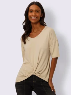 Best Connection T-Shirts<T-shirt à manches courtes nœud décoratif tendance