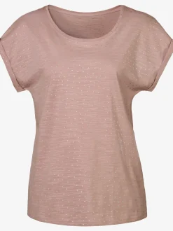 Vivance T-Shirts<T-shirt à manches courtes petits pois pailletés couleur argent