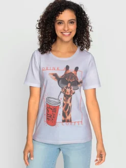 T-Shirts<T-shirt à manches courtes pur coton