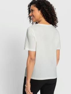 T-Shirts<T-shirt à manches courtes pur coton