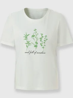 T-Shirts<T-shirt à manches courtes pur coton