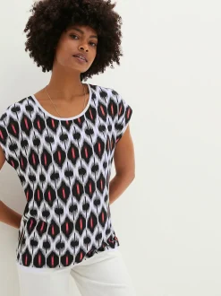 T-Shirts<T-shirt à manches courtes pur coton