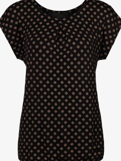 LASCANA T-Shirts<T-shirt à manches courtes plis tendance à l'encolure