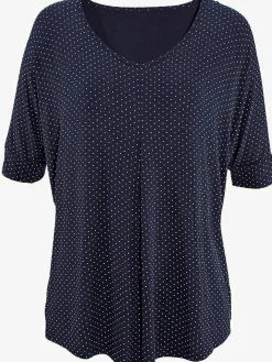 LASCANA T-Shirts<T-shirt à manches courtes pli creux devant pour un tombé fluide