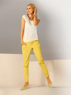 Linea Tesini T-Shirts<T-shirt à manches courtes qualité dévoré, imprimé effet ton sur ton