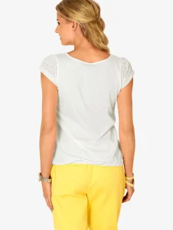 Linea Tesini T-Shirts<T-shirt à manches courtes qualité dévoré, imprimé effet ton sur ton