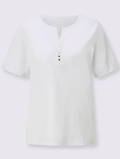 T-Shirts<T-shirt à manches courtes ruban gros grain avec rivets