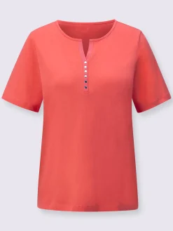 T-Shirts<T-shirt à manches courtes ruban gros grain avec rivets