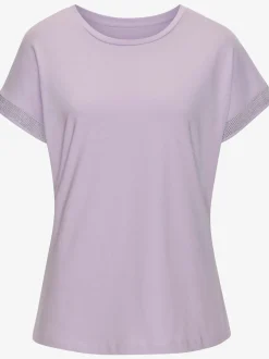 LASCANA T-Shirts<T-shirt à manches courtes strass scintillants à l'ourlet des manches pour un look élégant