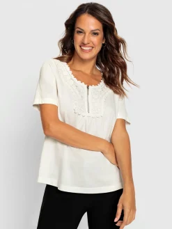 T-Shirts<T-shirt à manches courtes superbe broderie