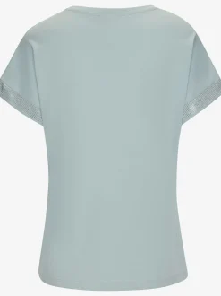 LASCANA T-Shirts<T-shirt à manches courtes strass scintillants à l'ourlet des manches pour un look élégant