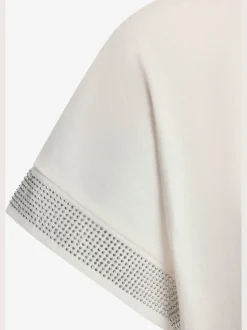 LASCANA T-Shirts<T-shirt à manches courtes strass scintillants à l'ourlet des manches pour un look élégant