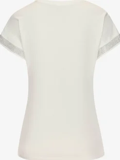 LASCANA T-Shirts<T-shirt à manches courtes strass scintillants à l'ourlet des manches pour un look élégant