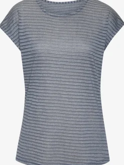 Vivance T-Shirts<T-shirt à manches courtes tricot jacquard léger à rayures