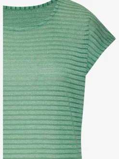 Vivance T-Shirts<T-shirt à manches courtes tricot jacquard léger à rayures