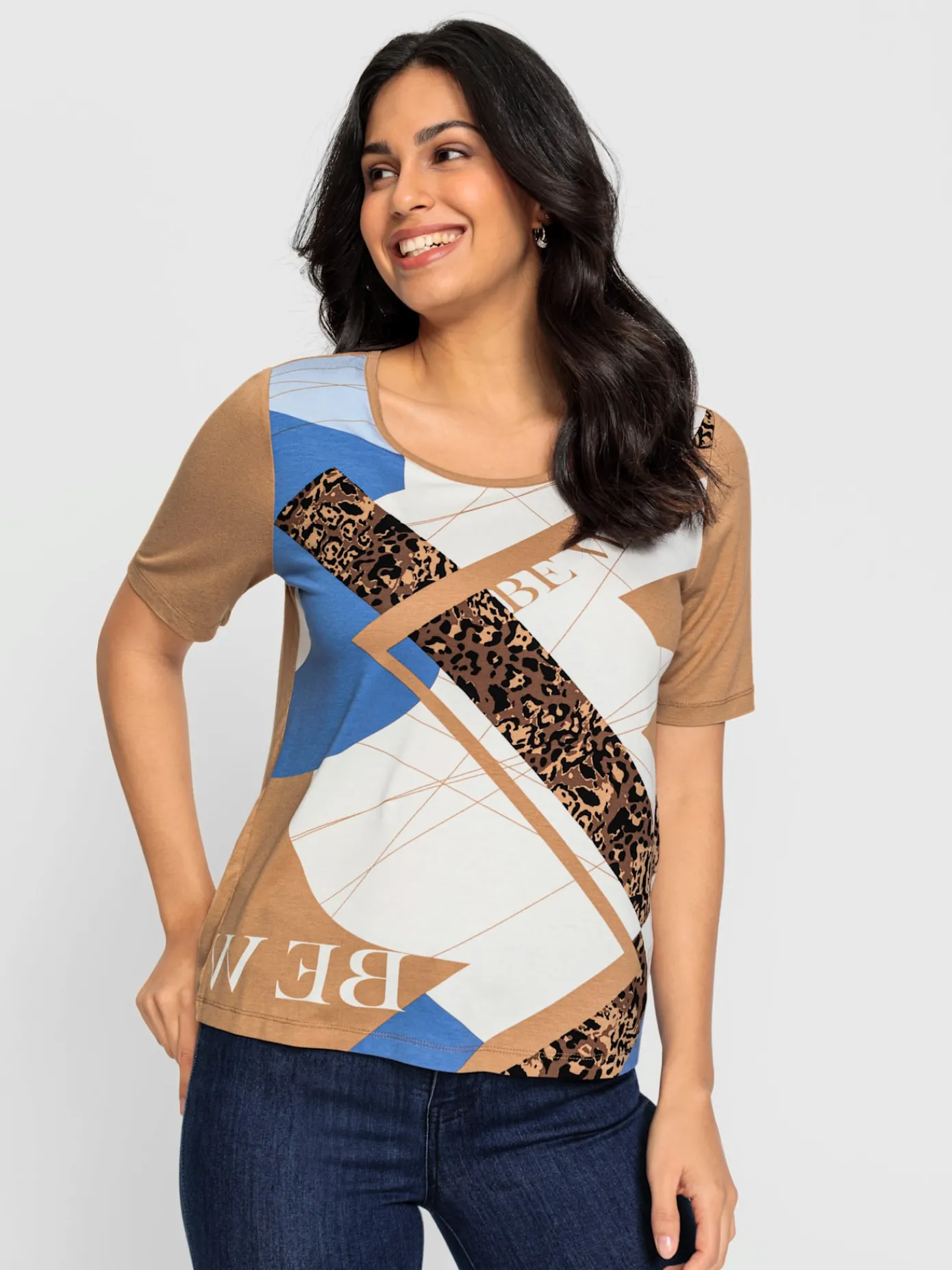 T-Shirts<T-shirt à manches courtes viscose